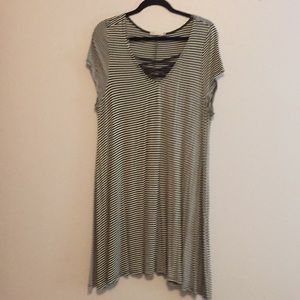 Green stripe dress